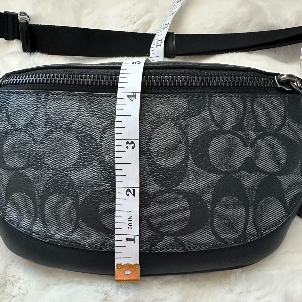 Coach Warren Mini Belt Bag in Signature Canvas for Men - Picture 12 of 13